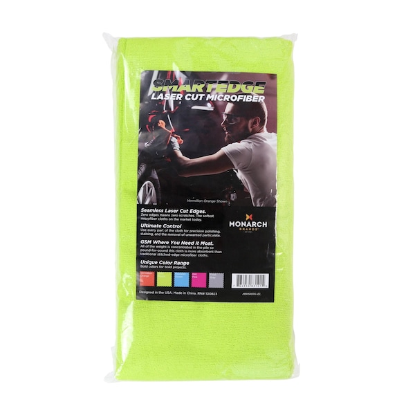 Monarch Smart Edge Microfiber Cleaning Cloth 16x16 Green - 12 Pack M915101G-EL - main